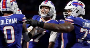 ‘He’s one of one’: Josh Allen slings another stunner in Bills’ blowout win against Jaguars