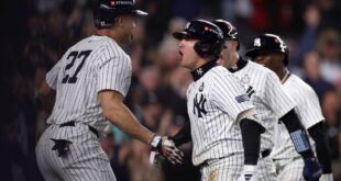 Dodgers vs Yankees World Series Game 4 score and live updates: Anthony Volpe grand slam gives New York the lead