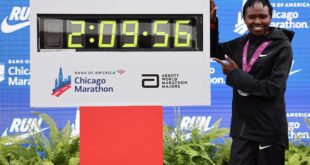 Ruth Chepngetich shatters women’s world record at Chicago Marathon