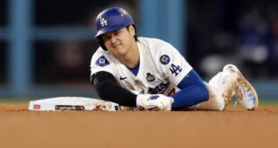 Dodgers seize 2-0 lead over Yankees in World Series; Shohei Ohtani leaves with injury