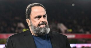 Nottingham Forest owner Evangelos Marinakis’ five-game ban was for ‘spitting towards match officials’