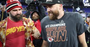 Travis Kelce says brother Jason was ‘defending’ their family in phone-smashing incident